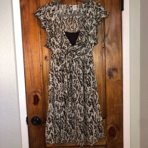 Flowy Summer Brown & Beige Dress